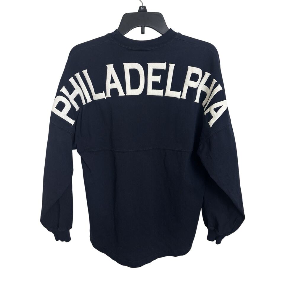 Spirit Jersey Philadelphia Navy Oversized Long Sleeve XS Philly Boxy Casual